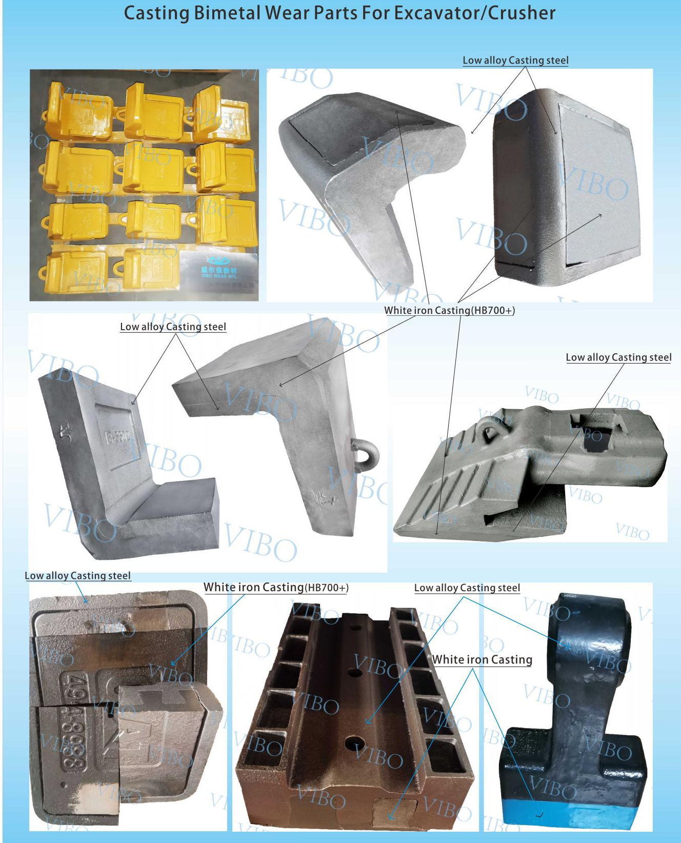 Bi-metal casting liners